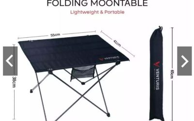 Meja Lipat Kain Portable Ringan dan Ringkas – Cocok untuk di bawa ngejob