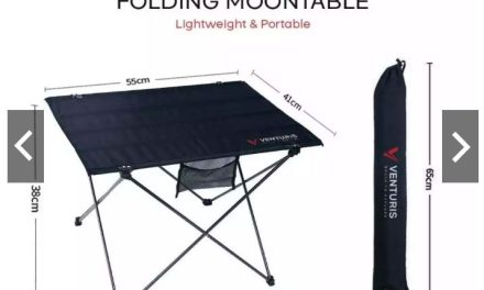 Meja Lipat Kain Portable Ringan dan Ringkas – Cocok untuk di bawa ngejob